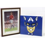 A Limited Edition coloured print after Stephen Smith – “David Beckham, Manchester United”,