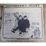 A large collection of cartoons from the Evening Standard by David Low, circa mid-20th century,