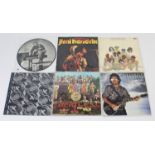 Fourteen various L. P. records including The Beatles, The Rolling Stones, Jimi Hendrix, etc.