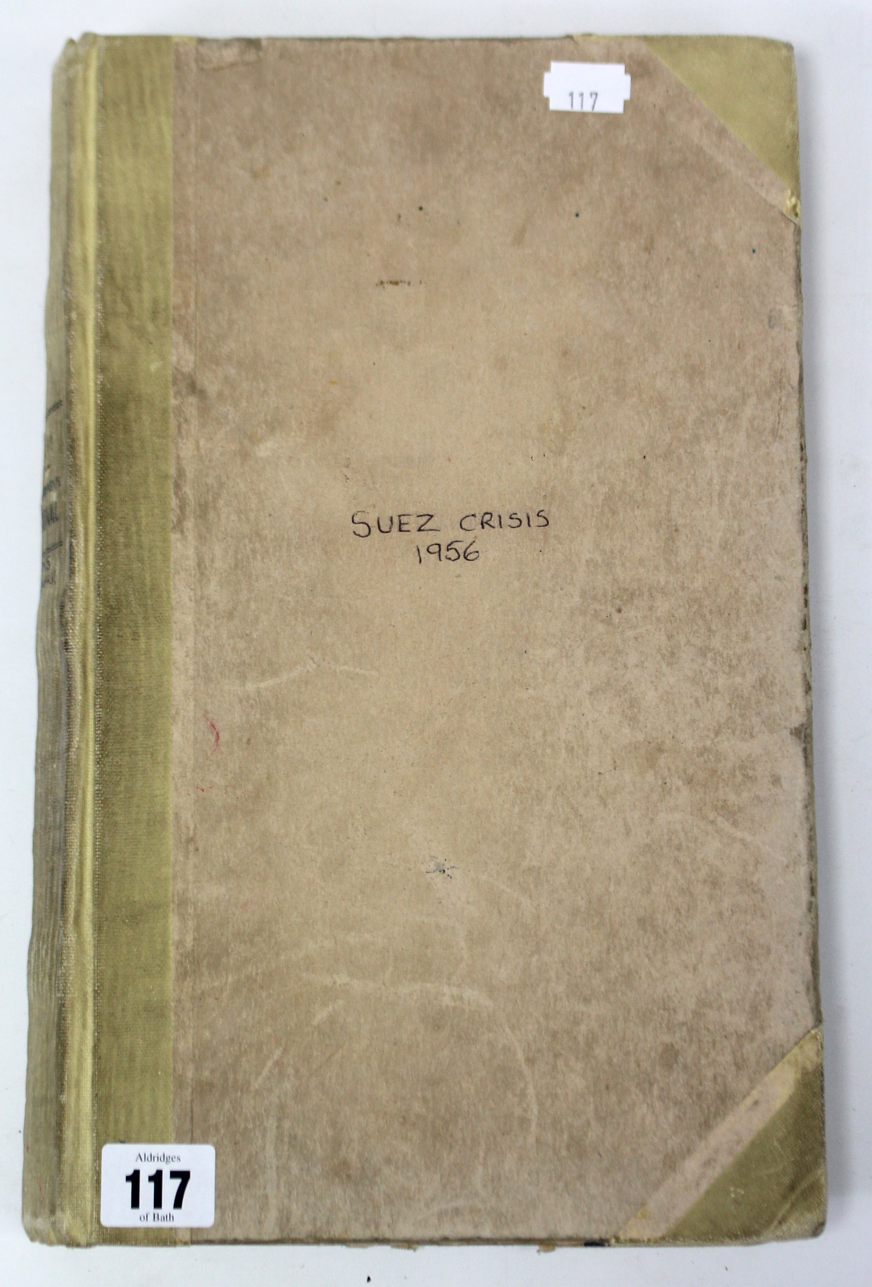 A mid-20th century “H. M. S. Bulwark” Journal for the use of Midshipmen, chronicling the Suez - Image 3 of 13