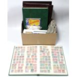 A collection of G. B. & foreign stamps in two stock-books, a small album, & loose; an empty stock-