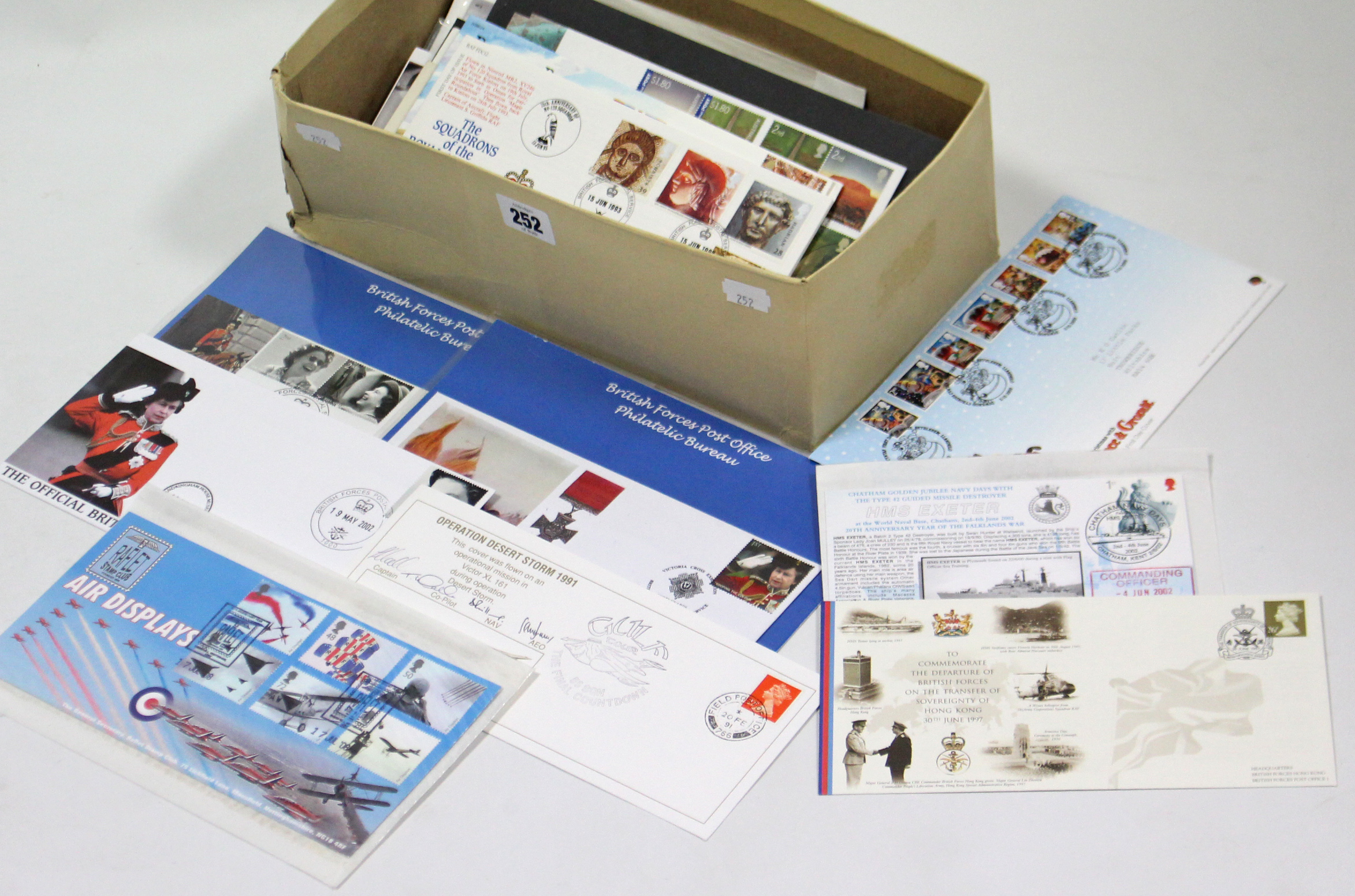 A small collection of G. B. First Day covers & packs of commemorative stamps, etc.