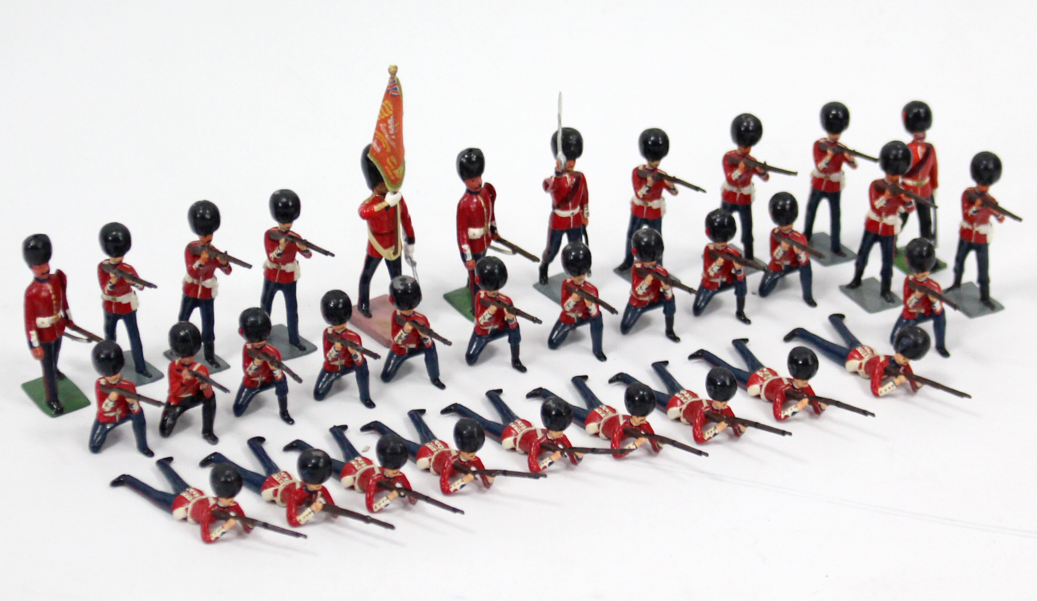 Thirty three various painted lead Scots Guards? figures.