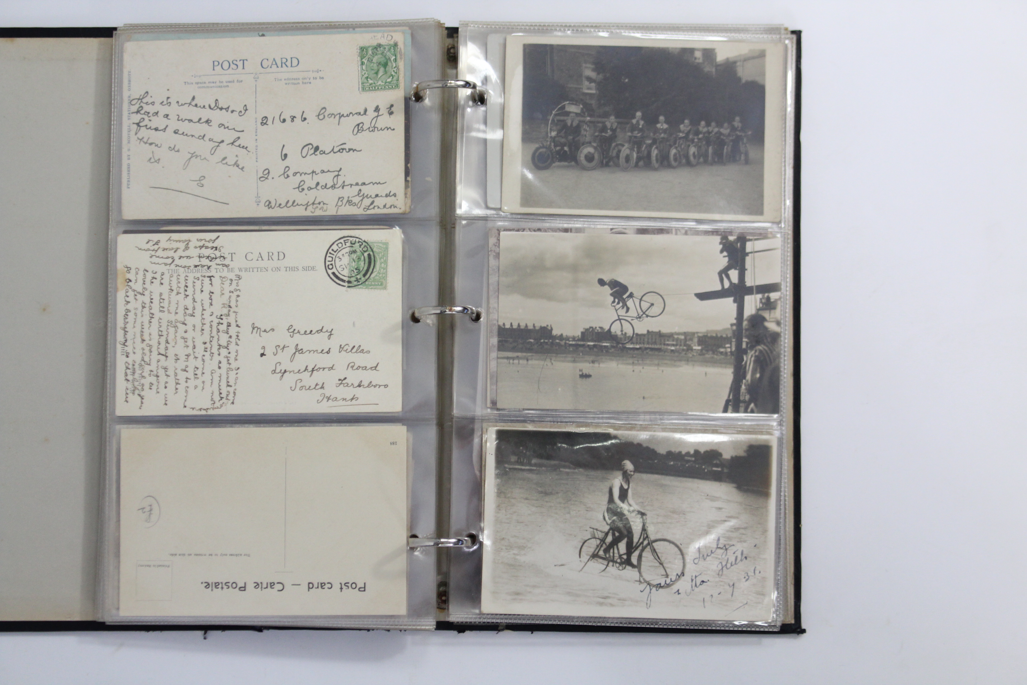 An album containing numerous postcards & trade cards - most relating to cycling. - Image 3 of 5