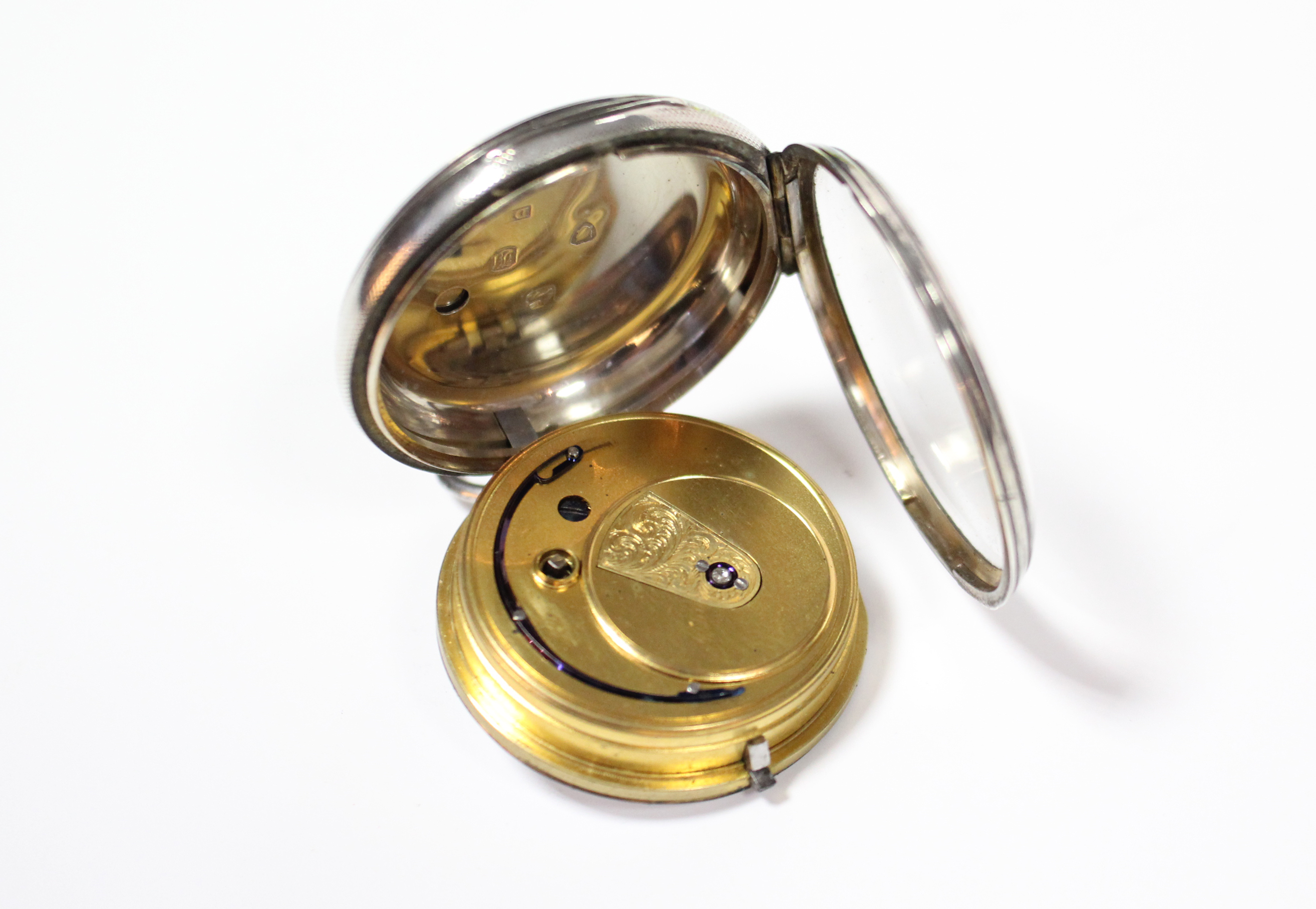 A Victorian silver gent’s pocket watch by I. Owen Simmons, Fareham, No. 64945, with verge - Image 4 of 6