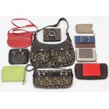 Two DKNY ladies’ handbags; three ditto purses; & six various other purses.