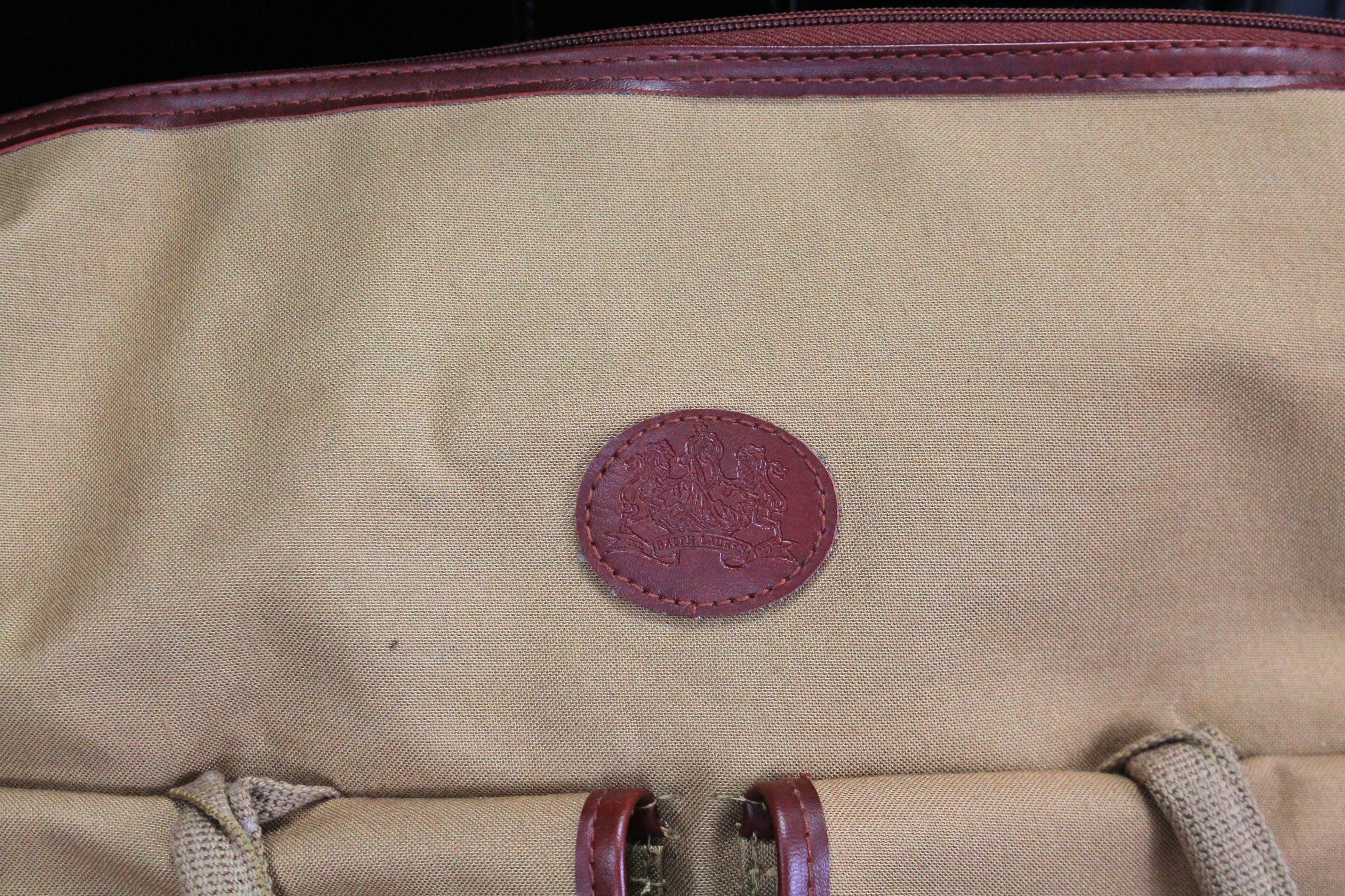 A Chinese “Rhinoceros” brand brown leather large suitcase by the Fook Seng Company; together with - Image 5 of 6