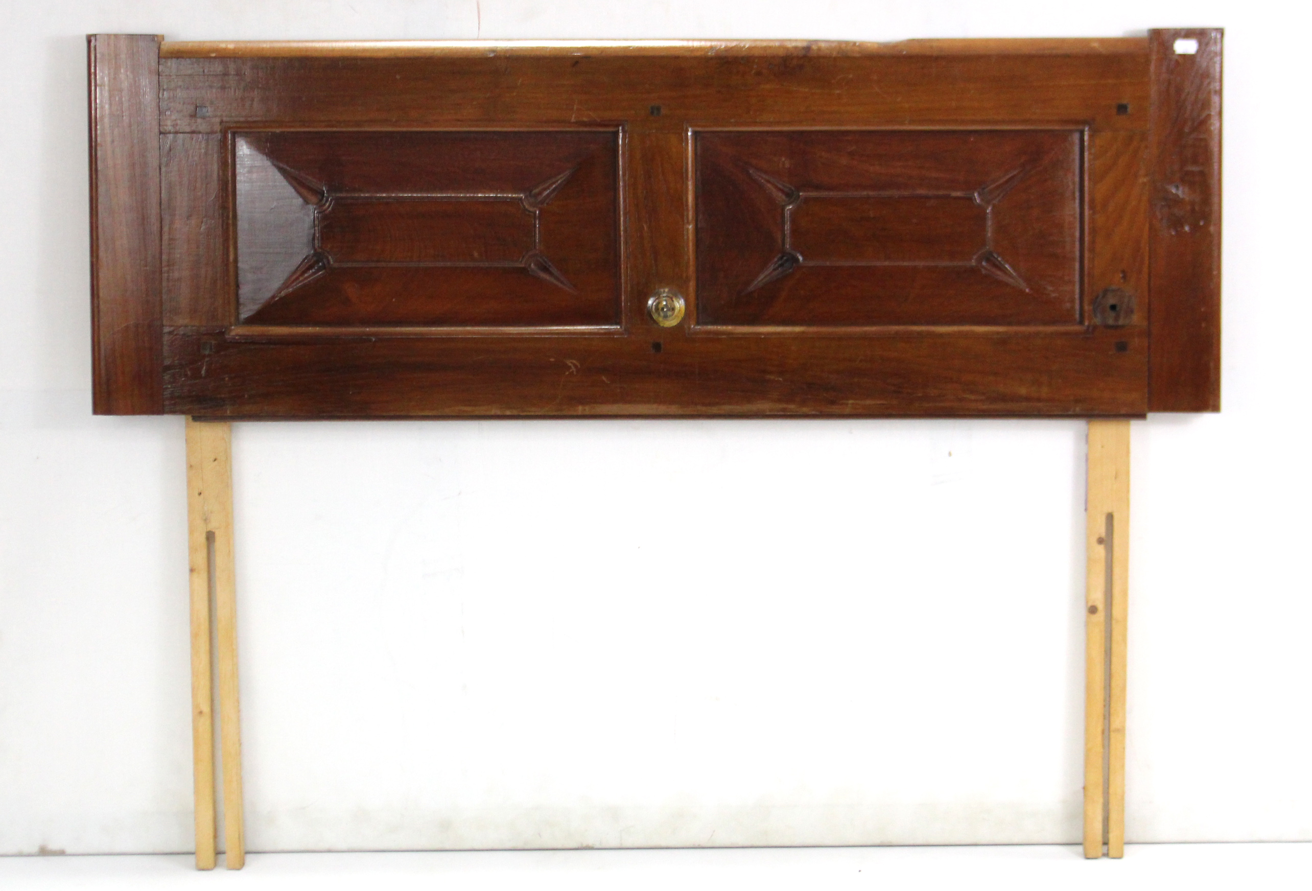 A teak low coffee table inset plate-glass to the rectangular top, fitted two frieze drawers, & on - Image 2 of 3