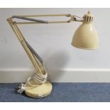 An anglepoise desk lamp; four advertising tins; a coloured print; & sundry other items.