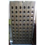 A hardwood “Remuage” champagne rack, 59” x 28¼”.