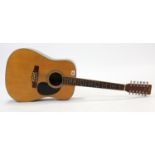 A Hohner twelve-string acoustic guitar (Model No. LW 1200N).