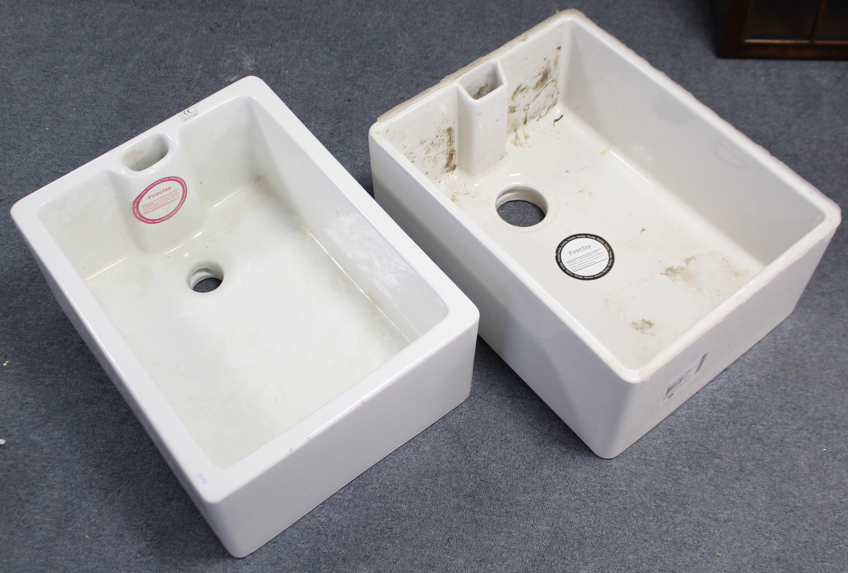A pair of modern Belfast sinks, 23½” x 17½” x 19¾”.