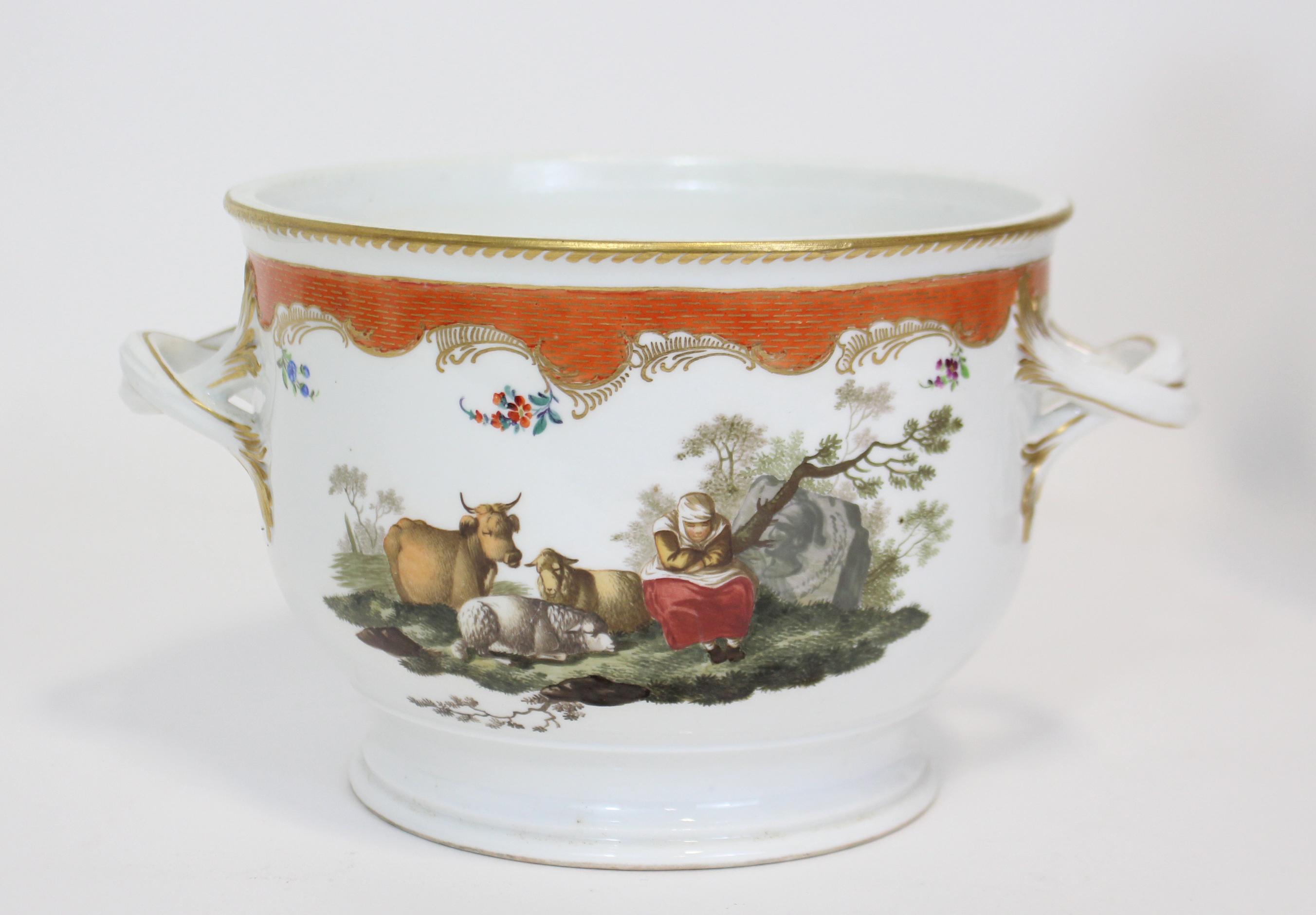 A MEISSEN MARCOLINI PERIOD PART DESSERT SERVICE, comprising: a pair of comports with applied - Image 3 of 13