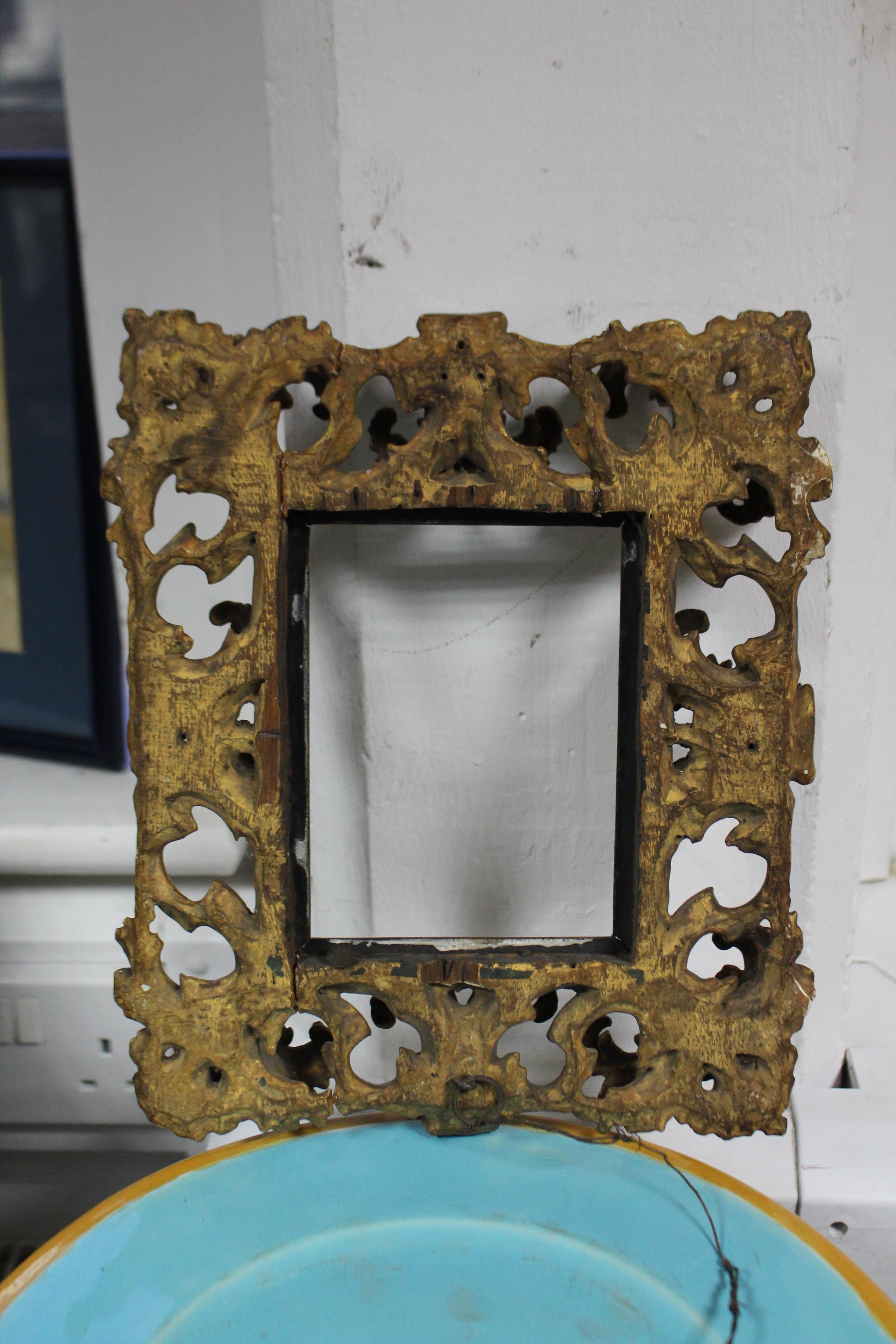 A set of four carved giltwood rectangular Florentine picture frames; 20½” x 17” over-all; & a - Image 4 of 10