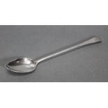 A mid-18th century Scottish silver Old English pattern basting spoon, 12¼” long; Glasgow circa