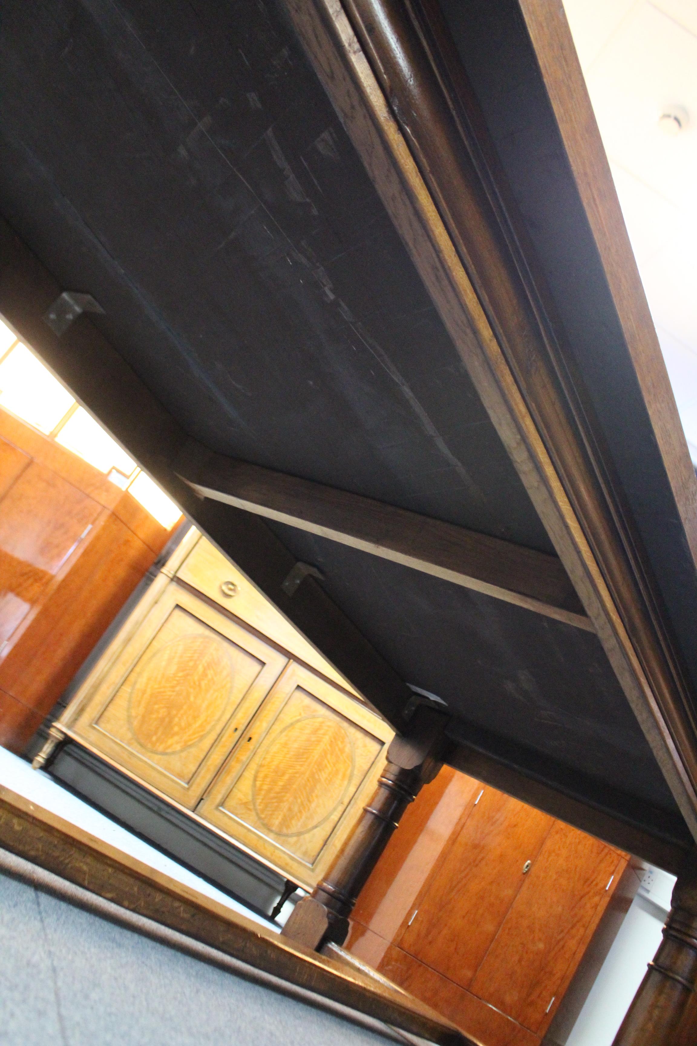 A LARGE 17th century STYLE OAK REFECTORY TABLE, the plain rectangular top with cleated ends above - Image 5 of 6