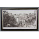 PAUL SANDBY, R.A. (1730-1809). after Pietro Fabris. Aquatint in sepia, titled: “View of Arco Felice”