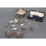 An Edwardian silver christening spoon in fitted case, Birmingham 1924, by Henry Clifford Davis;