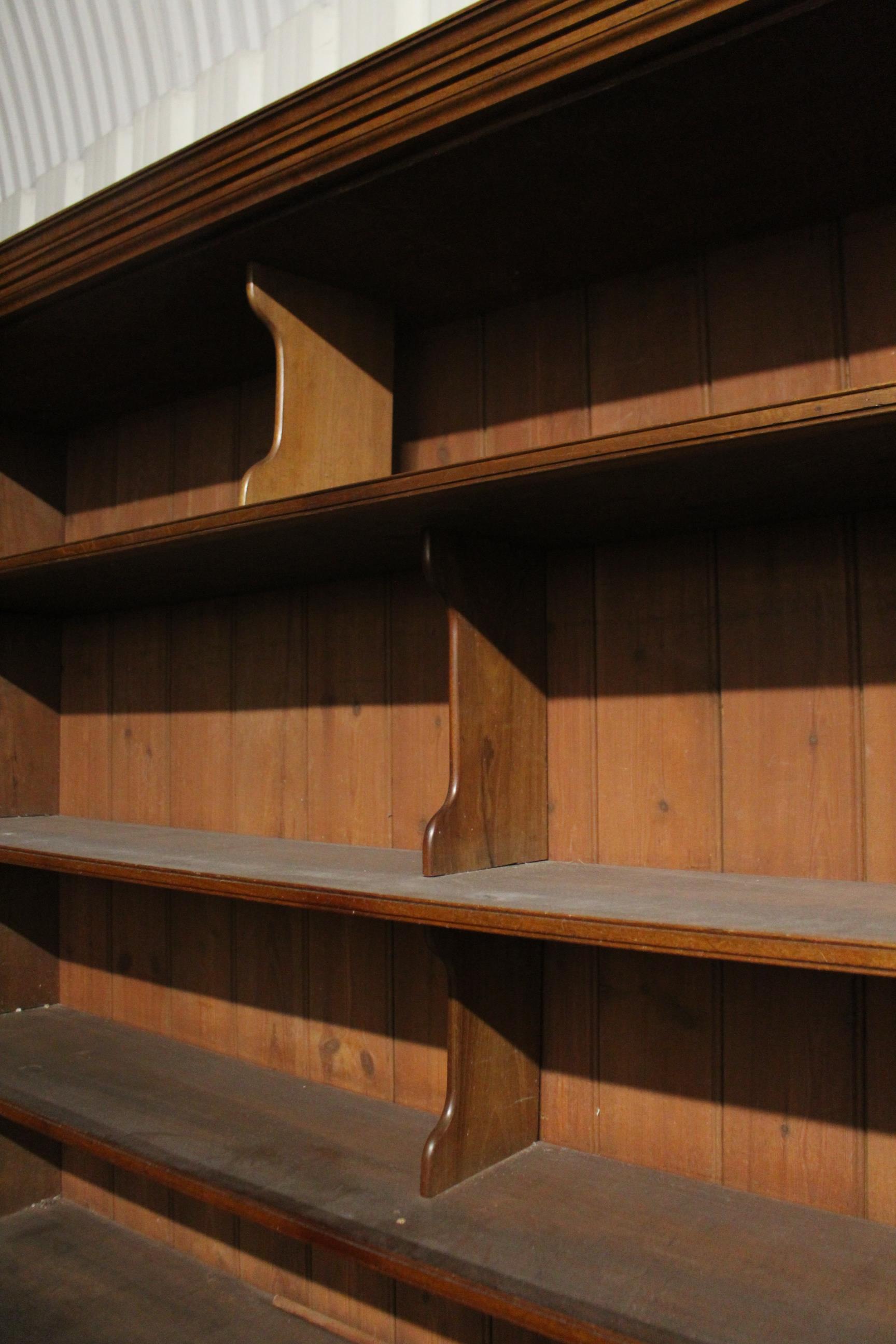 AN EARLY VICTORIAN MAHOGANY BOOKCASE, with moulded cornice above four graduated shelves enclosed - Image 10 of 10