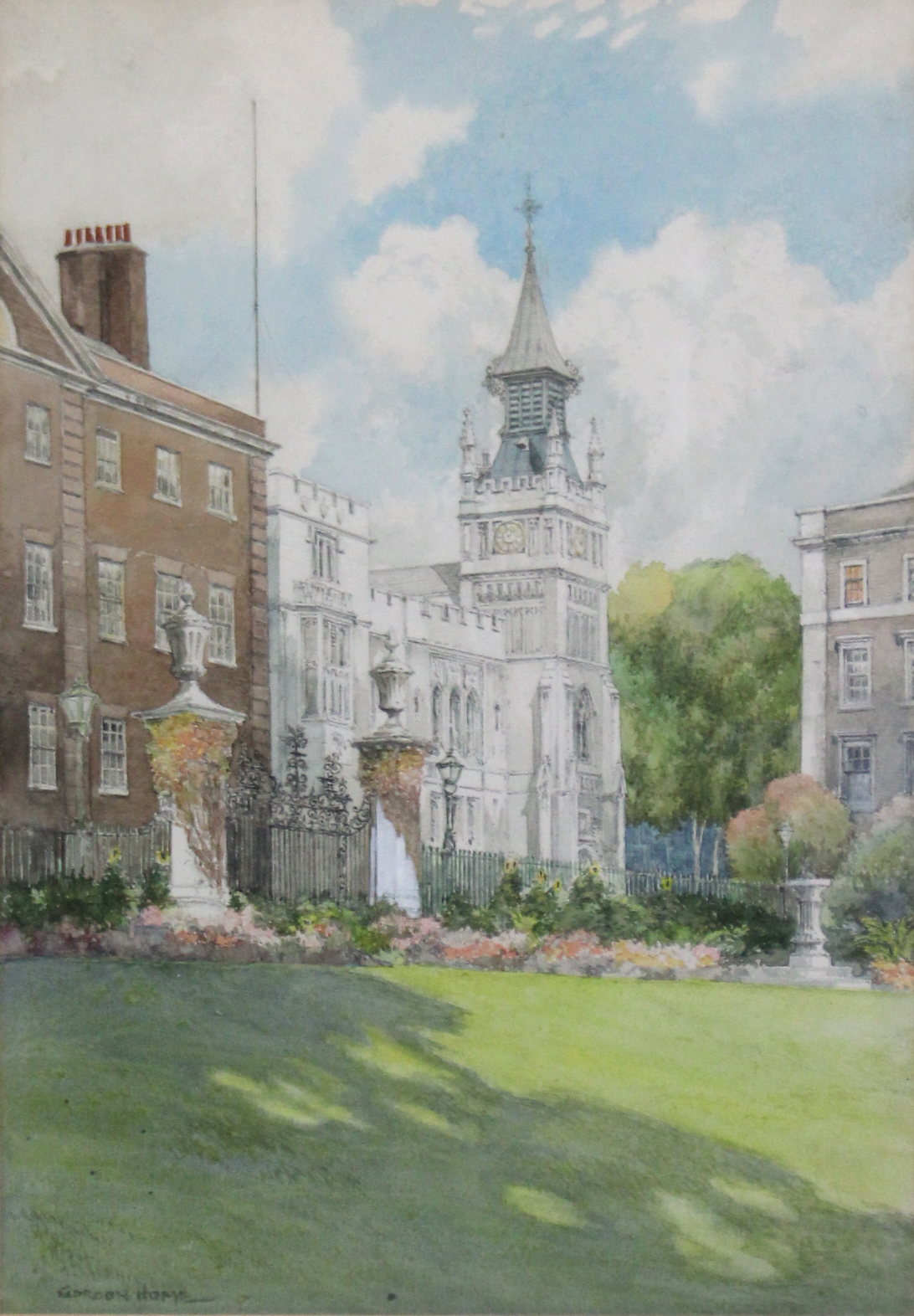 GORDON COCHRANE HOME (1878-1969). A group of three views of the Middle Temple, London.