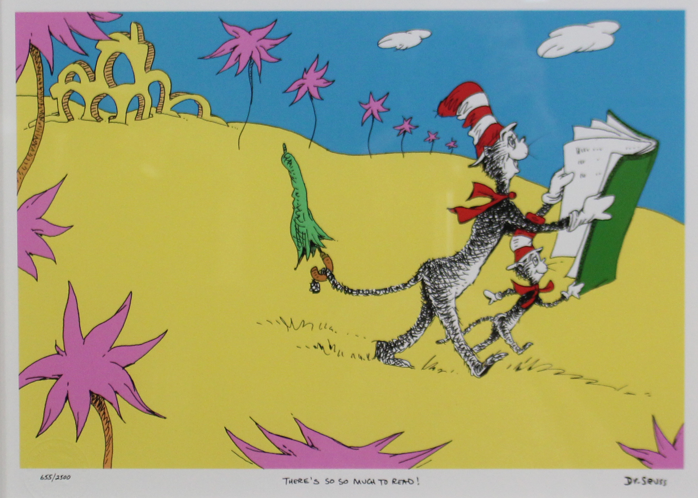 DR. SEUSS (Theodore Seuss Geisel). “There’s So, So Much to Read !”. Chromolithograph, numbered 655/