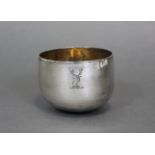 A George III silver tumbler cup with gilt interior, 2½” diam. x 1¾” high, London 1782 by George
