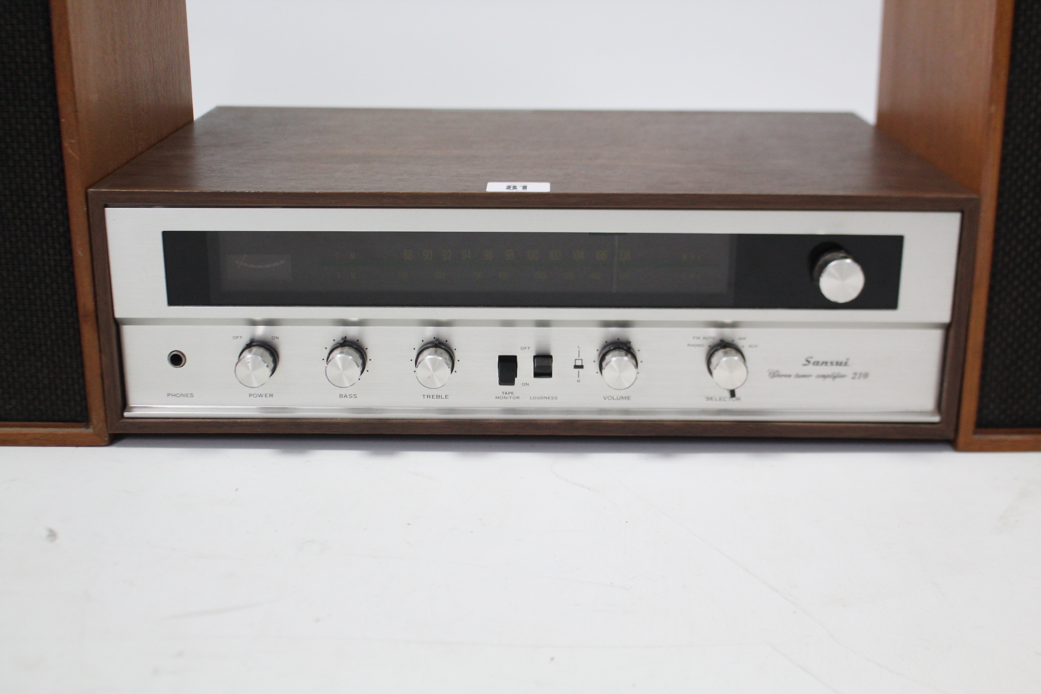 A Sansui stereo tuner amplifier (Model 210); & a pair of Wharfedale hi-fi speakers. - Image 2 of 4