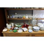 Various items of decorative china, pottery, glassware, etc.