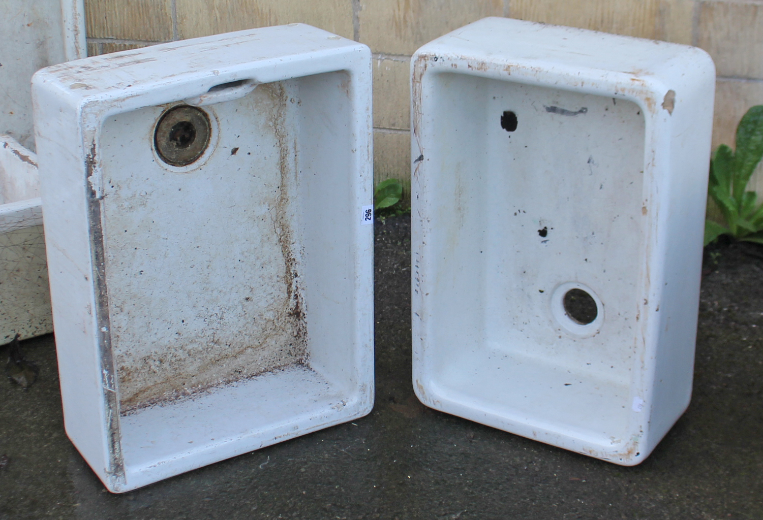 Two Belfast sinks, both 24” x 16”.