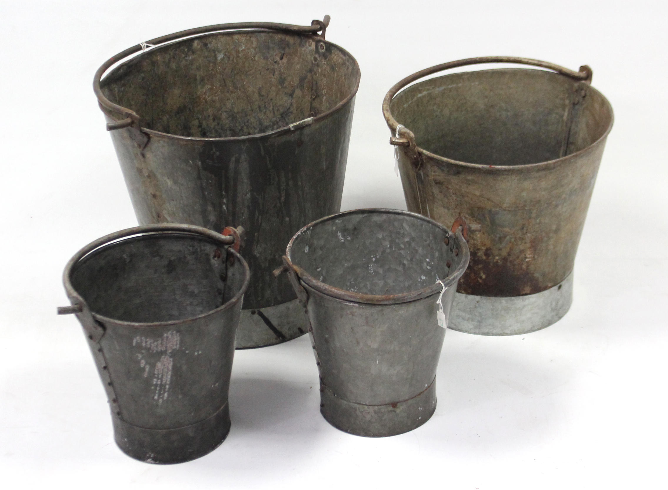 Four modern buckets.