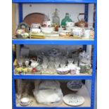 Various items of decorative china, glassware, metalware, etc.