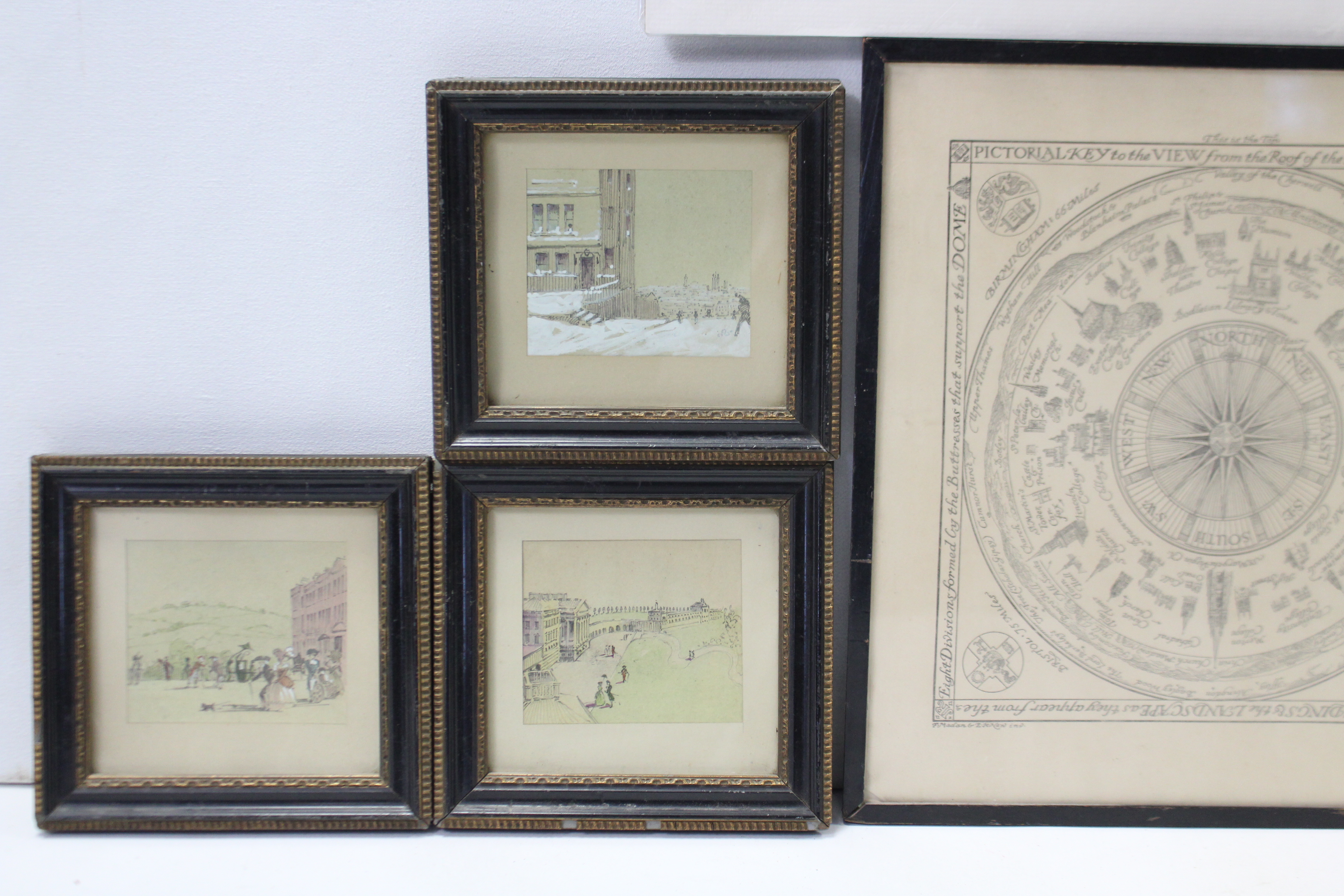 Various decorative paintings & prints including numerous Bath views; & a large oak picture frame. - Image 9 of 10