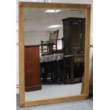 A large gilt frame rectangular wall mirror inset bevelled plate, 53” x 41”.