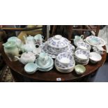 A Susie Cooper “Blue Ivy” pattern twenty seven piece part dinner & tea service; & various other