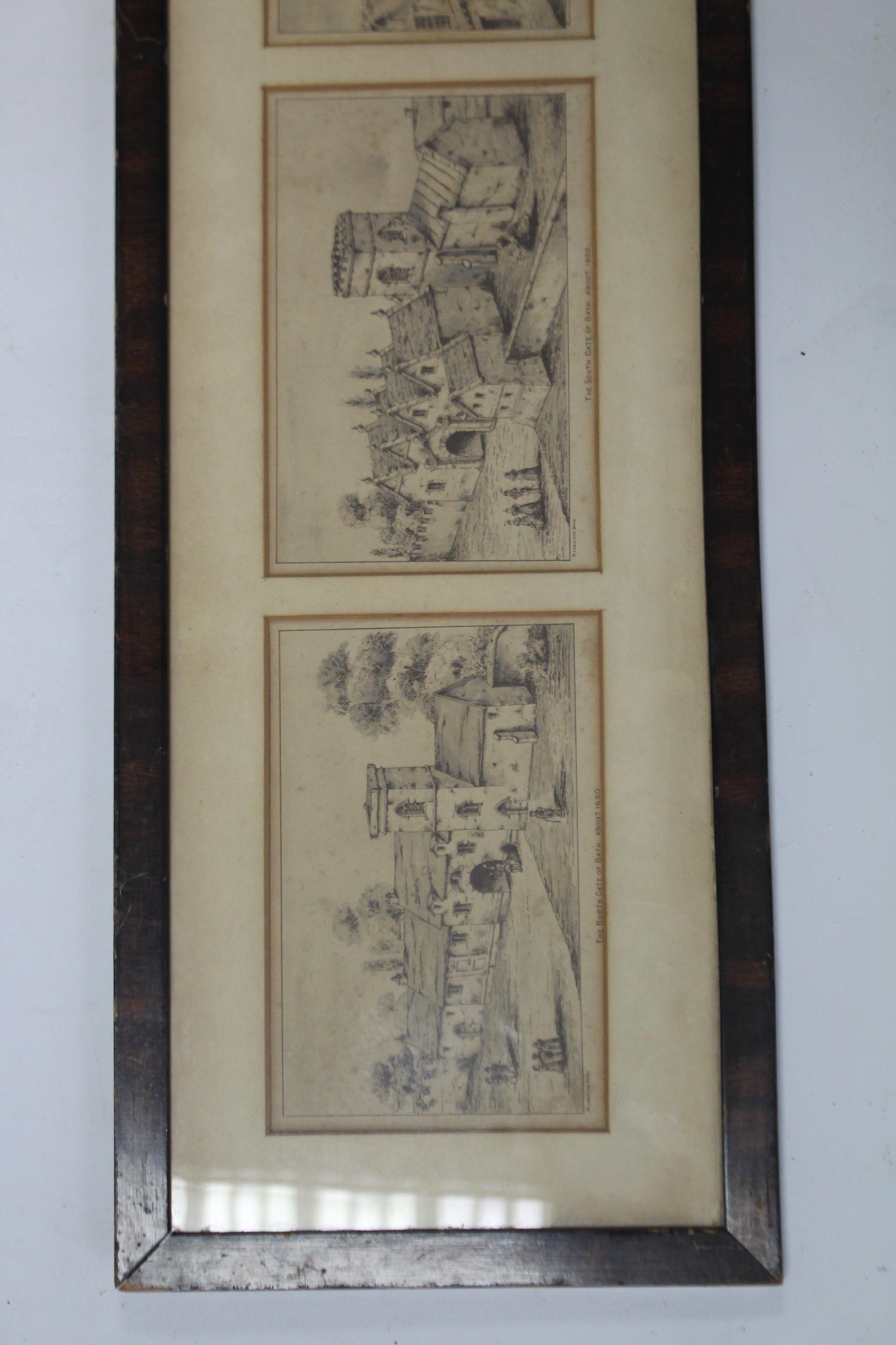 Various decorative paintings & prints including numerous Bath views; & a large oak picture frame. - Image 5 of 10