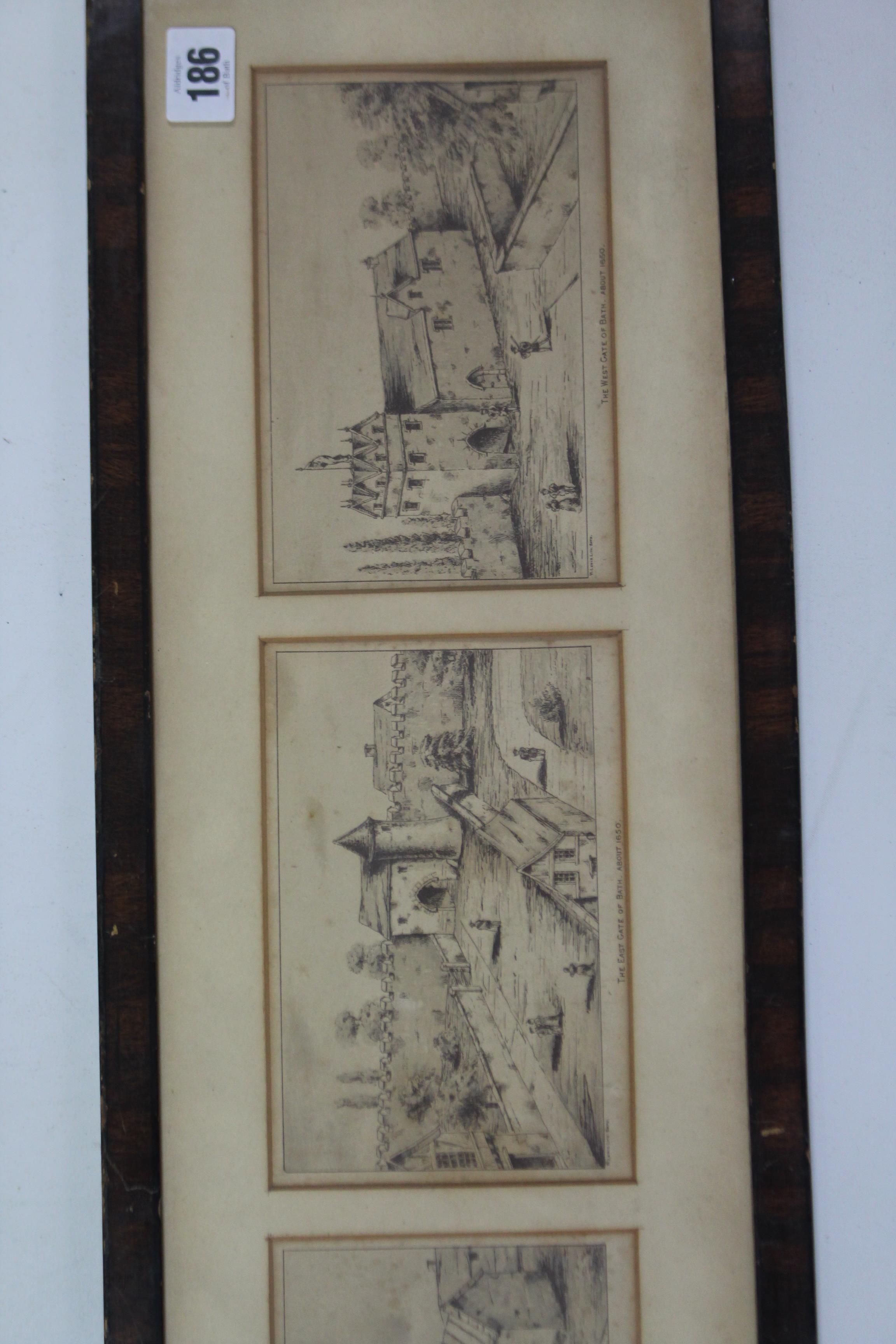 Various decorative paintings & prints including numerous Bath views; & a large oak picture frame. - Image 6 of 10