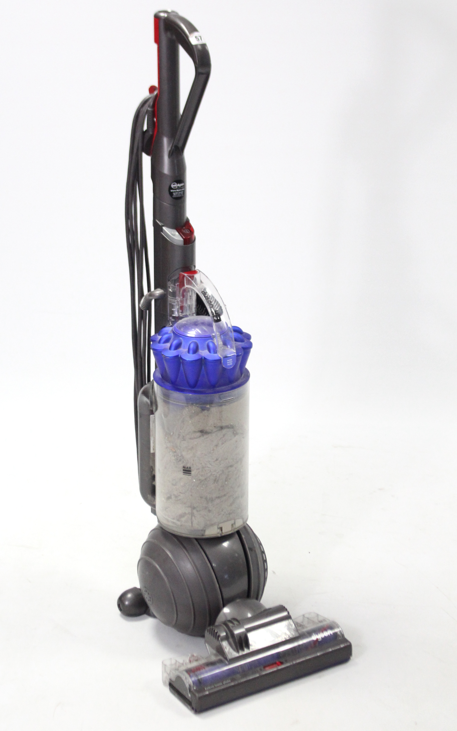 A Dyson “DC41” upright vacuum cleaner.