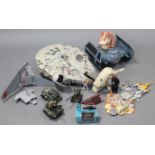A Star Wars “Millenium Falcon” model (1995); together with various other Star Wars models, etc., all