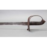 ANOTHER MID-VICTORIAN BRITISH CAVALRY OFFICERS DRESS SWORD WITH PIERCED GUARD, the 32½” long