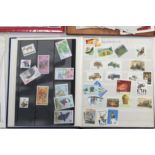 A small collection of G. B. & foreign stamps in one stock-book, loose, & on pieces; also various