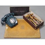 An early/mid-20th century table croquet game by Geo-G-Bussey & Co. of London, in contemporary box;