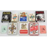 Two sets of Hollywood “Great Movie Stars” playing cards; & six sets of German playing cards.