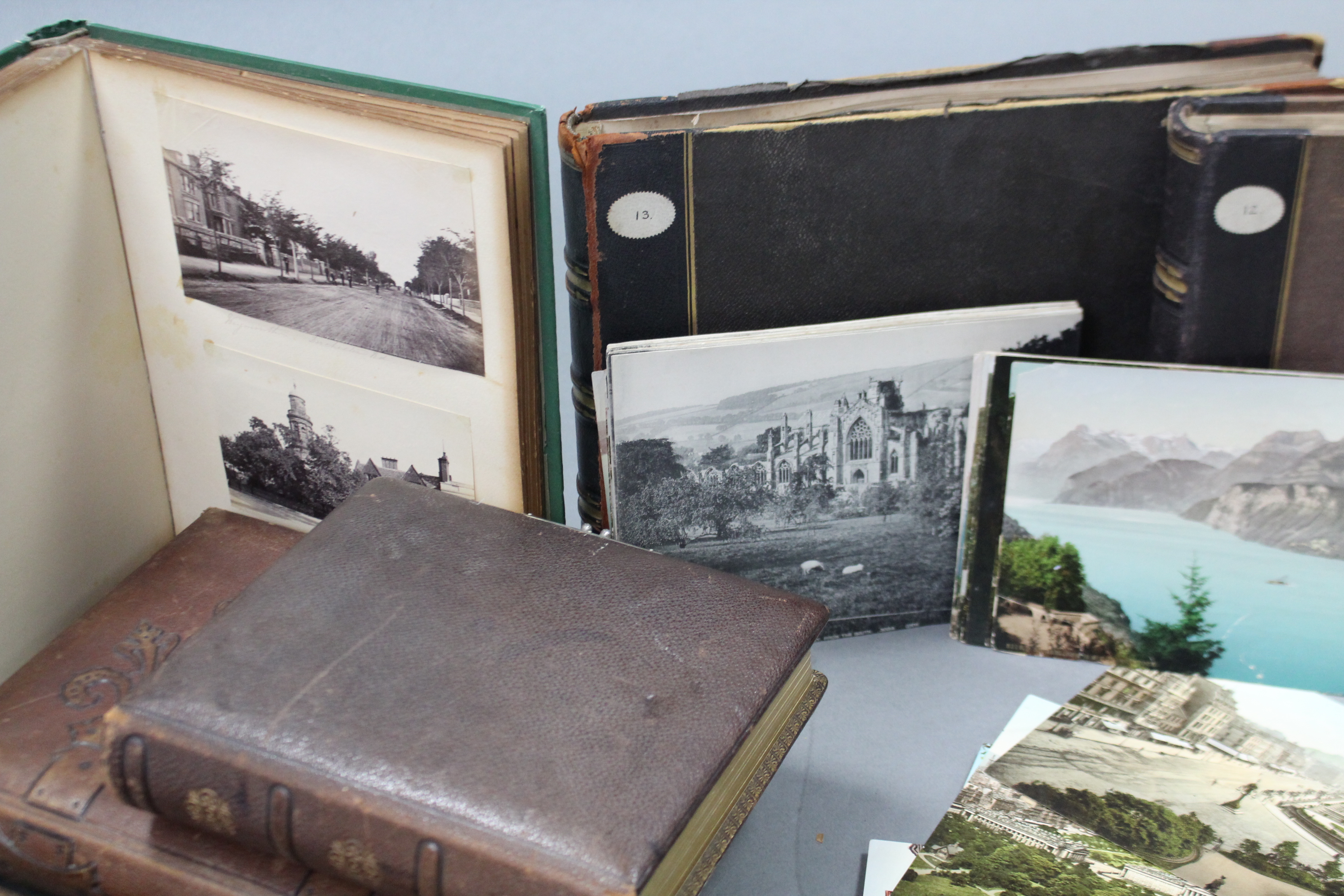 Eight various antique photograph albums, some containing photographs. - Image 4 of 4