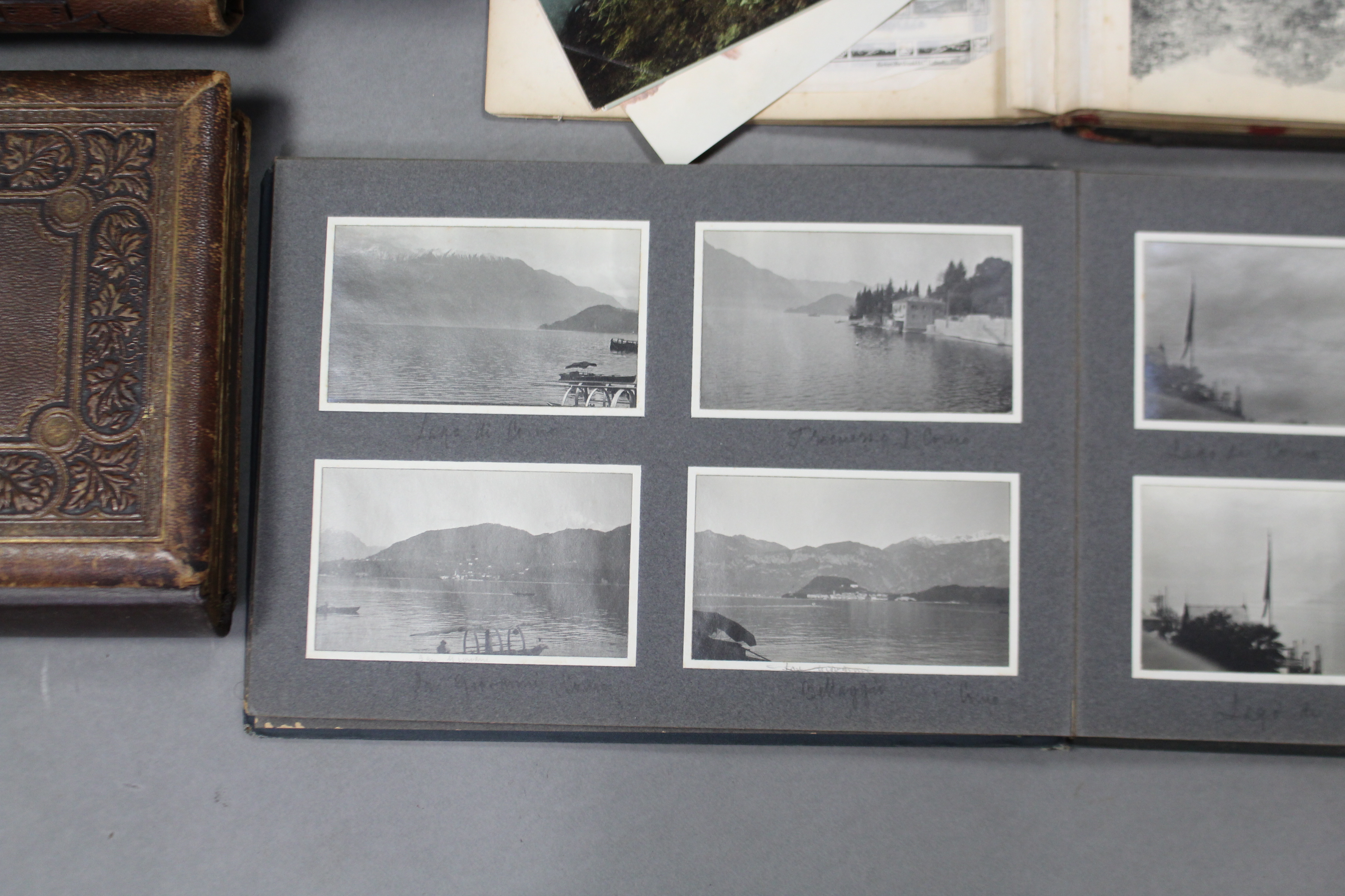 Eight various antique photograph albums, some containing photographs. - Image 3 of 4