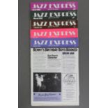 Ninety two issues of “Jazz Express” magazine, circa August 1982 – December 1994; seventeen various
