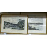 Two reproduction prints of Victorian engravings, viz.