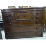 A mid Victorian mahogany eight drawer dressing chest,