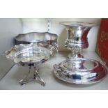 Silver plated tableware, viz.