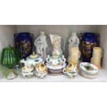 Decorative and functional ceramics and glassware: to include a Crown Devon china cordial jug,