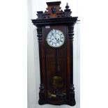 A late 19thC walnut Vienna regulator;